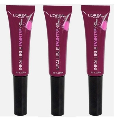 3 0f L'Oreal Paris Infallible Paints Lip Color, 326, SULTRY SANGRIA