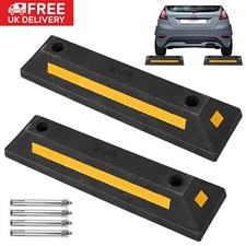 2x Heavy Duty Driveway Car Parking Curb Garage Wheel Stop Safety Block Stoppers