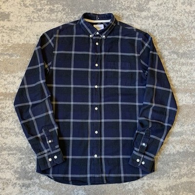 Norse Projects Flanellhemd Anton Check Navy Blau Button Down Tasche Medium