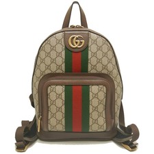 GUCCI Backpack Ofidia 547965 GG Supreme Canvas/ Leather beige Brown/254116