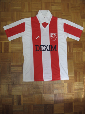 Red Star Belgrade Crvena Zvezda jersey Darko Pancev 9 Puma Dexim