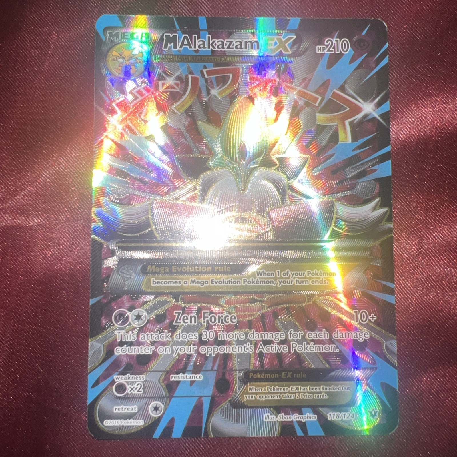Pokemon TCG Fates Collide 118/124 M Alakazam EX Full Art Ultra Rare Card NM-