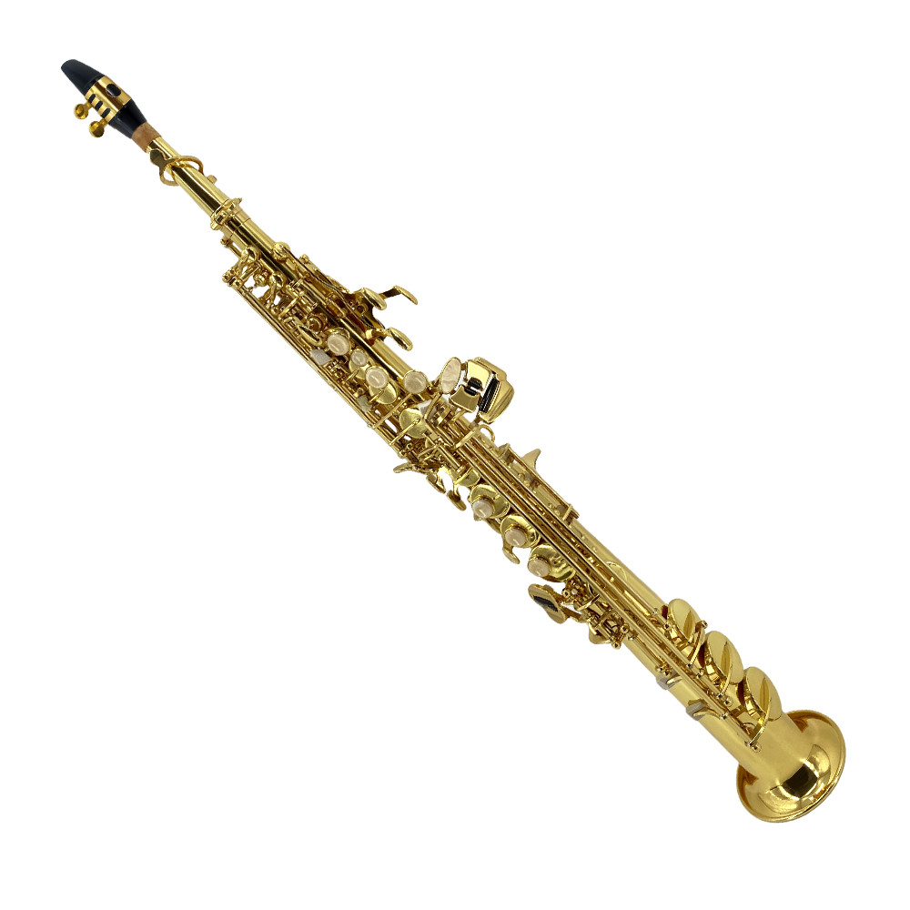 #Deal Bb Straight Soprano Saxophone–Gold Lacquer Finish for Players