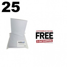 25 CD/DVD White Cardboard Jackets Cover NO FLAP (5 5/8 x 6) **1-3 DAYS