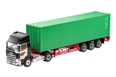 Tomytec TLV Neo LV-N292c Hino Profia 40ft Container Trailer Black 1/64