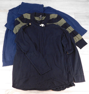 Lot of 3 Sweaters Women XL L Michael Kors Vince Camuto Style Co Mixed Brand