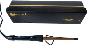 HAAR WERKZEUGE ELEKTRISCHER KOPF JOG STYLINGSTAB BEHEIZBAR KONISCH TITAN GOLD 10-19mm