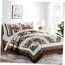 Quilt Size 100 Cotton Quilted Coverlet Set California King Patchwork Print