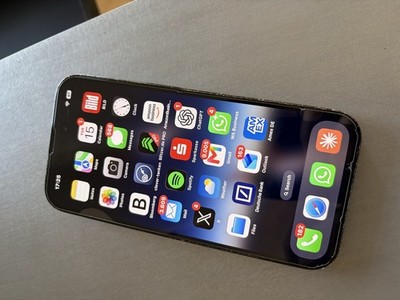 Apple iPhone 14 Pro 128 GB Space Schwarz Rückglas gesprungen mit OVP
