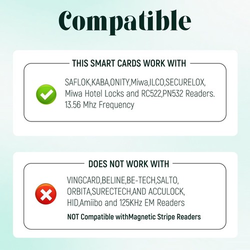 50 PCS BABIQT MIFARE Classic 1K Tags S50 RFID Stickers NFC Tags, Smart Mifafr... - 第 7/8 張圖片