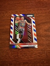 2018-19 Panini Prizm Red White Blue Prizm #78 Trae Young Rookie Card. rookie card picture