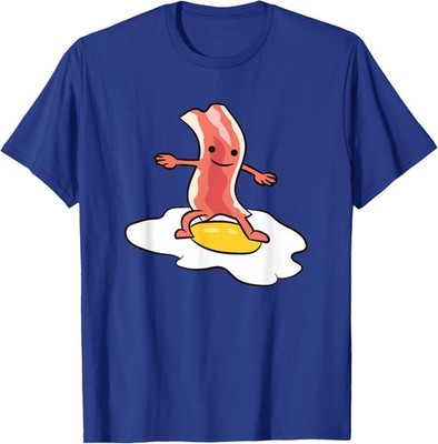 Bacon Surfing On Fried Egg Breakfast Egg and Bacon Unisex T-Shirt