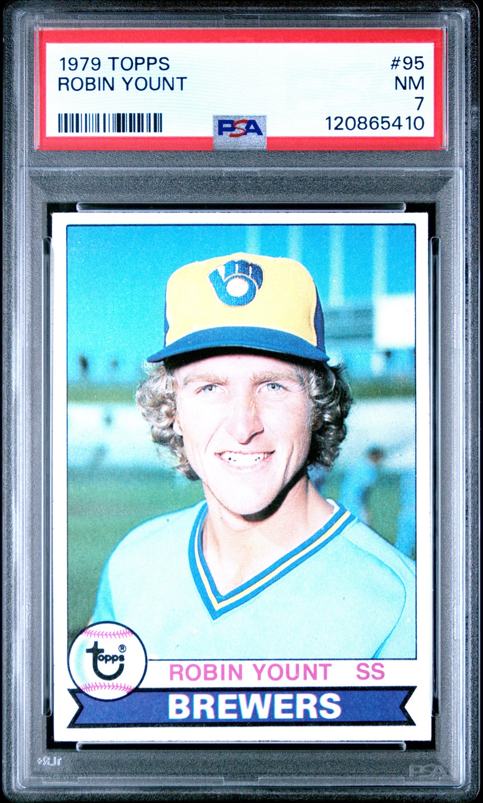 1979 TOPPS #95 ROBIN YOUNT PSA 7