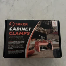 NEW Set Of Two 2 Saker Cabinet Clamps For Woodworking Kitchen Installation