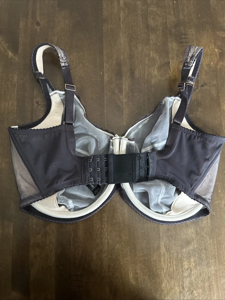 Sujetador Fayreform 36J (Estados Unidos) Sexy Lencería de Encaje Lazo con Cable Victoriano Romántico Transparente 💕 Foto 4 de 4