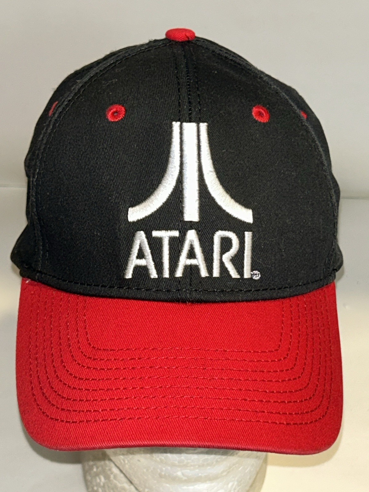 ATARI HAT CAP ADJUSTABLE SNAPBACK BLACK RED - image 1