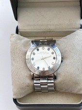 Vintage Marc By Marc Jacobs Watch Wristwatch Silver Tone MBM3140 Needs Battery