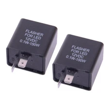 2pcs 2 Pin LED Flasher Relay Turn Signal Blinker Light 12V For Motorcycle New ho