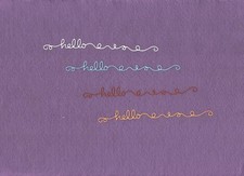 HELLO with swirls die cuts
