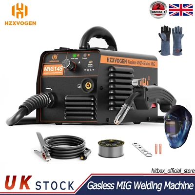 HZXVOGEN Gasless MIG Welding Machine Inverter IGBT 220V Flux Core MIG Welder UK