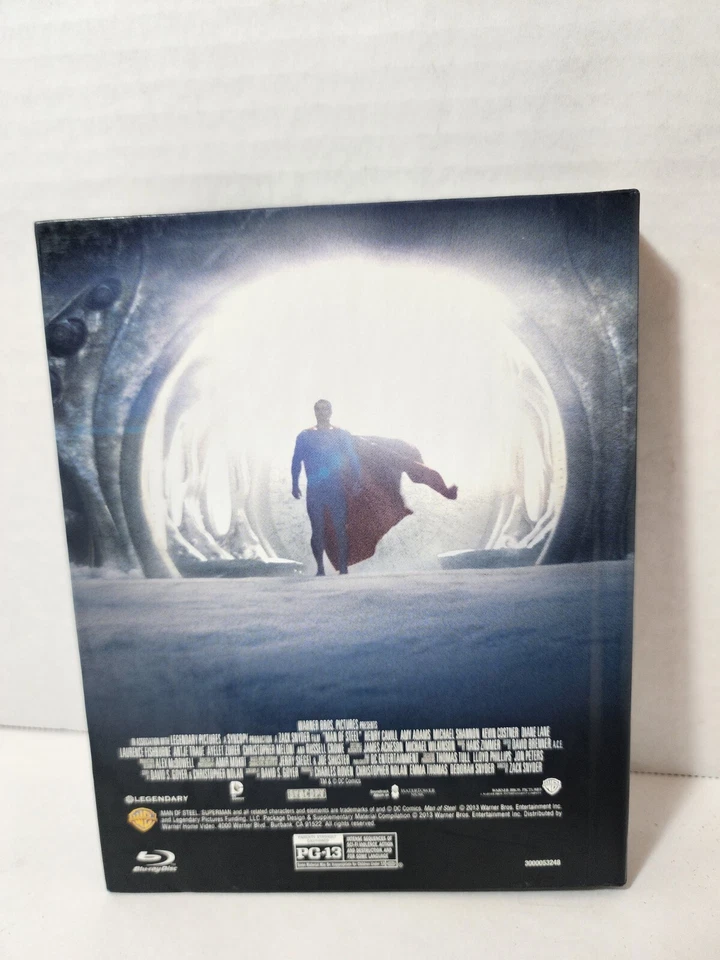 Superman Man of Steel (Blu-ray, 2013, Limited Edition Lenticular Cover) Read! - Image 2 of 4