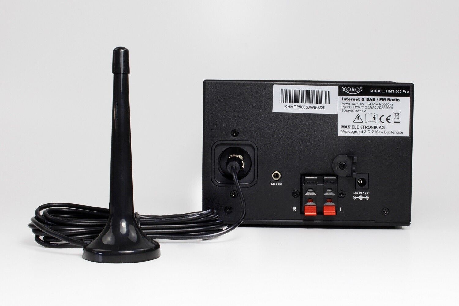 XORO HMT 500 Pro Micro Hifi Anlage, Internetradio, DAB+, UKW, CD Player, Wecker
