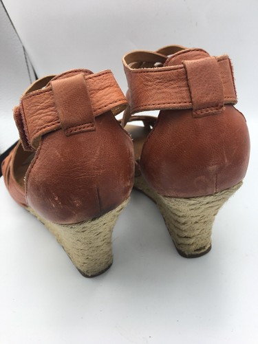 Indigo by Clarks Sky Pocomo Espadrille Wedge Coral 9 M Hook and Loop Closure - Picture 4 of 7
