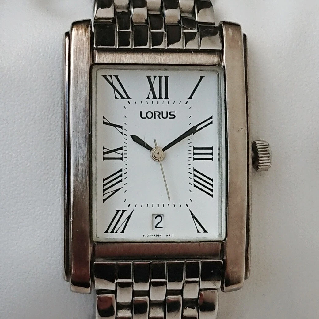 Vintage Lorus by Seiko Tank with Roman numerals ultra rare 80s