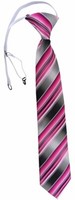 Tigertie Security Sicherheits Krawatte Rosa Pink Anthrazit Silber Grau Gestreift