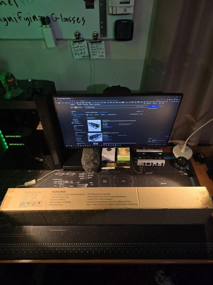 Kingwin KC-8GPU Open Air Case Stackable Black Aluminum Mining Rig Case - Image 3 of 4