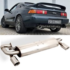 FOX Duplex Sportauspuff re li je 1x90mm uneingerollt für Toyota MR2 Typ W2 2.0l FOX Duplex Sportauspuff re li je 1x90mm uneingerollt für Toyota MR2 Typ W2 2.0l