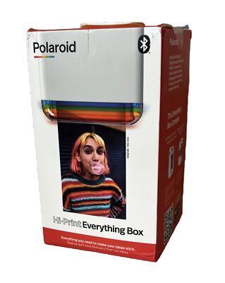 Polaroid Hi Print Bluetooth Pocket Photo Printer and Paper Everything Box