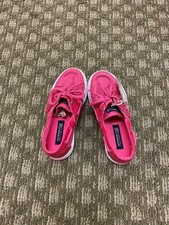 Sperry Top-Sider Girls Pink Dotted Tie Shoes US size 10 kids NWT