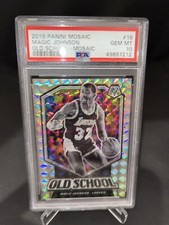 Mosaic 2019-20 NBA Lakers Old School Magic Johnson Silver Prizm *GEM MINT PSA 10