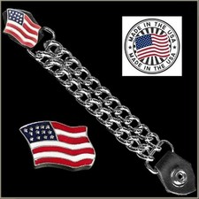 USA FLAG VEST EXTENDER USA MADE harley motorcycle chaps leathers