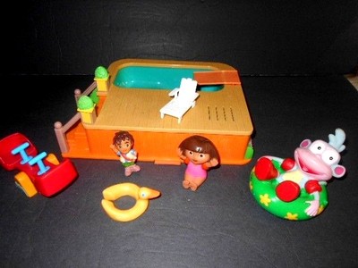 Dora The Explorer Swimming Pool with Accessories Talking Pool | eBay