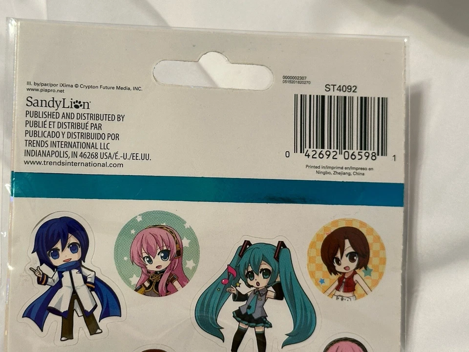 Hatsune Miku Sticker Set 4 Sheets Sandy Lion ST4092 Anime for Planner or Fun New - Image 4 of 4