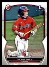 Cooper Ingle 2023 1st Bowman Draft #BD-85 Cleveland Guardians ROOKIE RC