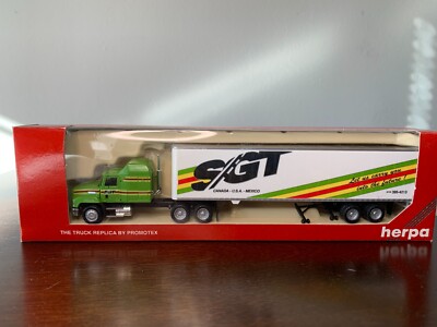 HERPA #6184  Mack CH613 10 Wheel Cab w/45' Box Trailer ''SGT'' Built-up 1:87