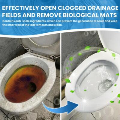 Fast Drain Remover Hot Sink Pipe Dredge Bomb Toilet Quick Foaming Cleaner  DE