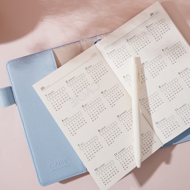 Work Handbook PU Leather Cover 128 Sheet Writing Journal Adult eBay