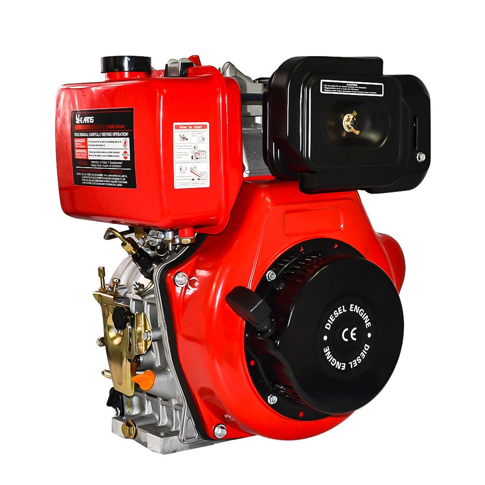 Motore Diesel 10HP 4 Tempi HR186FA - Avviamento Elettrico E A Strappo - 411CC - Raffreddato Ad Aria - 5