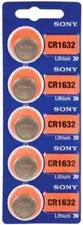 CR1632 SONY/MURATA (5 piece) Entry Car Remote Smart Key Fob Battery EXP 6+ years