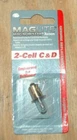 MAGLITE MAG-NUM STAR XENON REPLACEMENT FOR C & D 2 CELL FLASHLIGHT (Lot of 2)