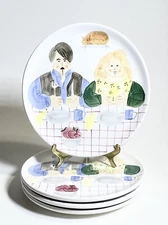 Vintage Les Artisans Sigma - Towle - 8” SALAD DESSERT PLATES - 4 Avail