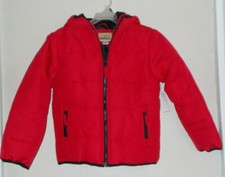 NEW Roebuck  Co. Red WINTER JACKET Hooded Coat BOYS size S Small 8 NWT