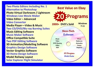 CD DVD Burn Ripping Software Including Blu-ray Part of 20 PROGRAM MEGA BUNDLE - Image 1 of 4