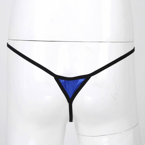 Herren Sissy G-String Panties Satin Blume Spitzen Transparent Tanga Thong Slip - Bild 14 von 43