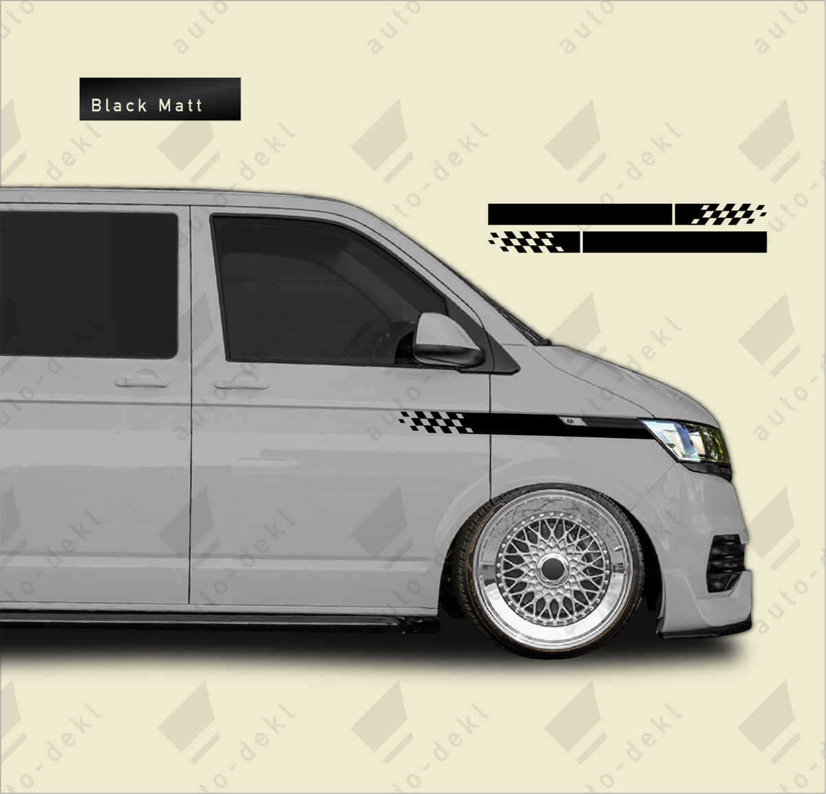 Adesivi Furgone VW T4 T5 – Strisce Montagna Decorative Per Camper, Personalizzabili Colore