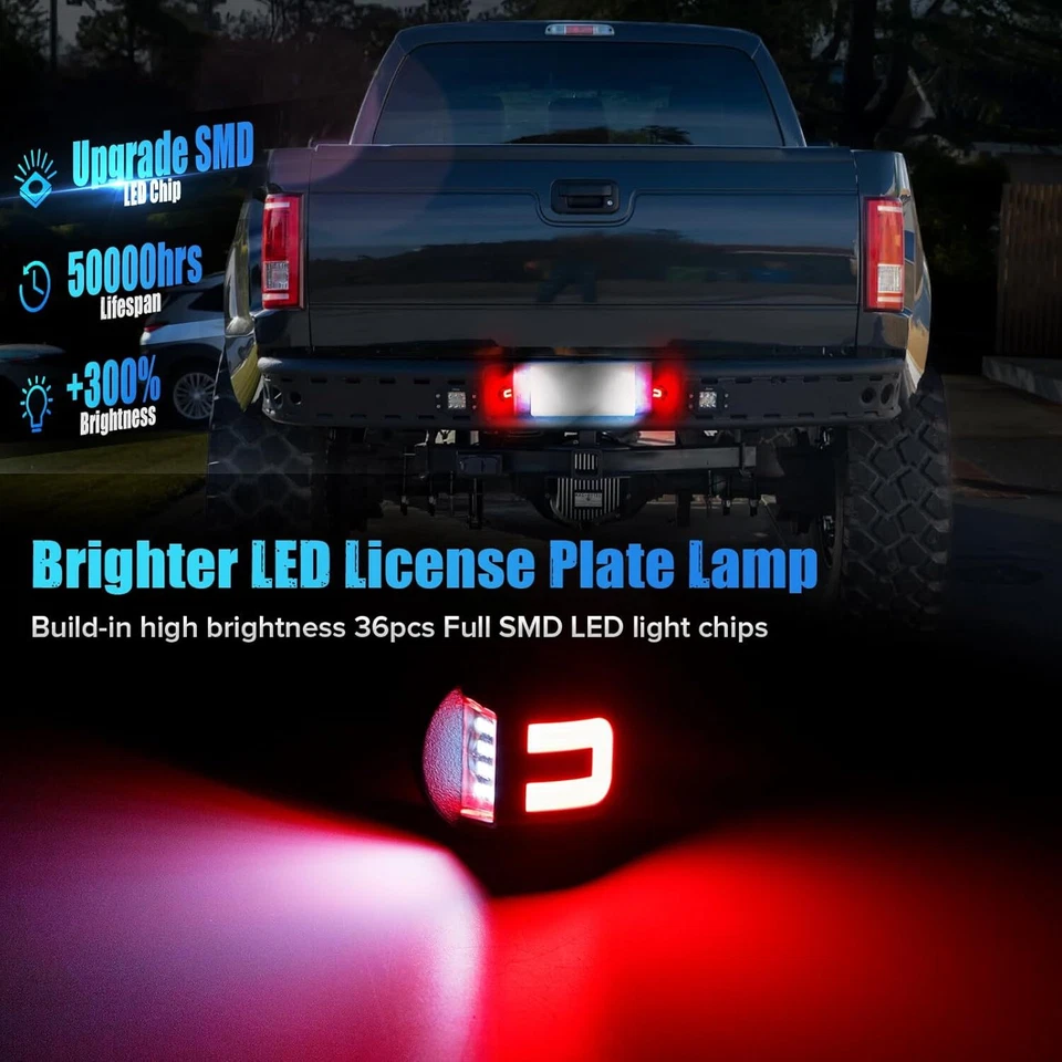 Luces de matrícula LED Lámparas de etiqueta Carcasa para 83-11 Ford Ranger Bronco Explorer Foto 2 de 4